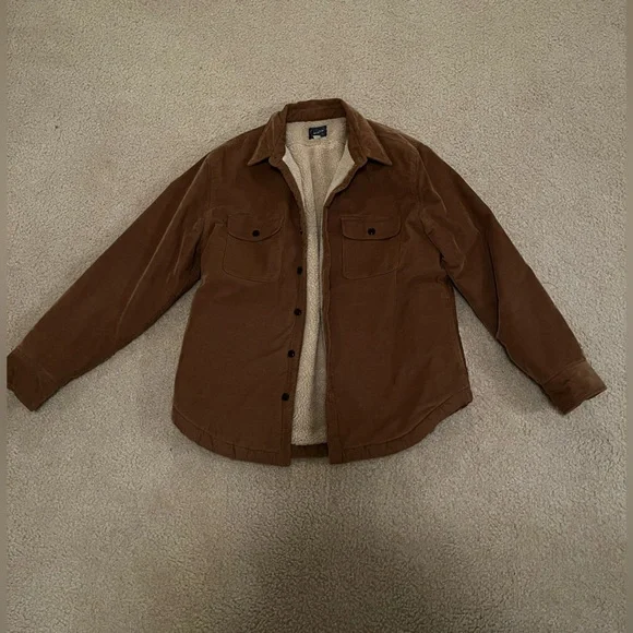 J crew windbreaker with sherpa lining deals